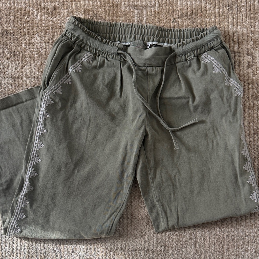 Johnny Was green pants